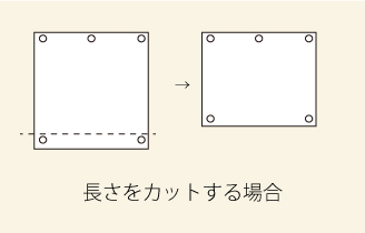おしゃれな日よけイチオリシェードのサイズ変更について