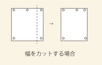 おしゃれな日よけイチオリシェードのサイズ変更について